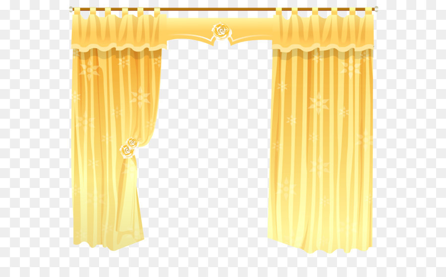 Window treatment Curtain rod Shower - Yellow Curtains Transparent PNG Clipart png download - 5747*4799 - Free Transparent  Window png Download.