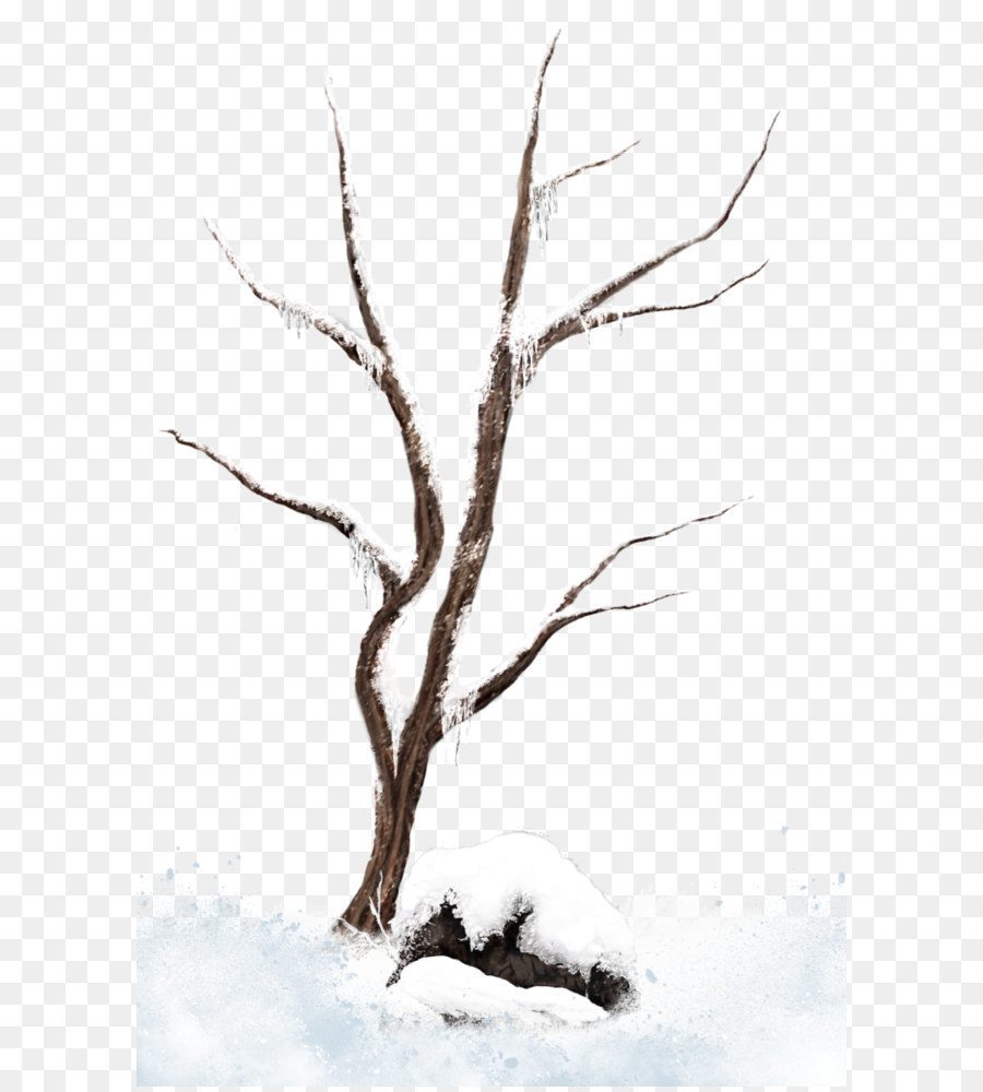 Tree Branch Snow Clip art - Brown Winter Snowy Tree PNG Clipart Picture png download - 836*1280 - Free Transparent Tree png Download.