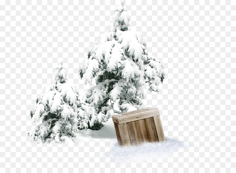 Winter Snow Tree Forest - Winter pine wooden box png download - 738*654 - Free Transparent Winter png Download.