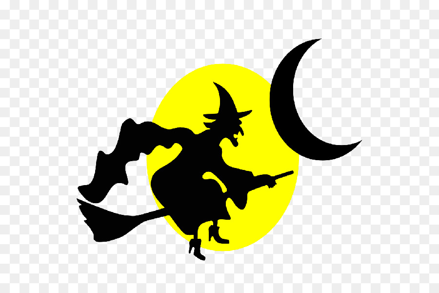 Witchcraft Silhouette Clip art - halloween moon png download - 600*600 - Free Transparent Witchcraft png Download.