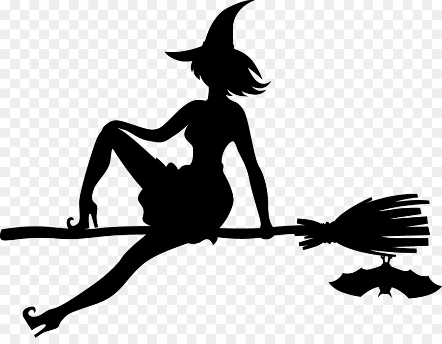 Silhouette Broom Witchcraft Stock illustration - Witch riding a broom png download - 1122*856 - Free Transparent Silhouette png Download.
