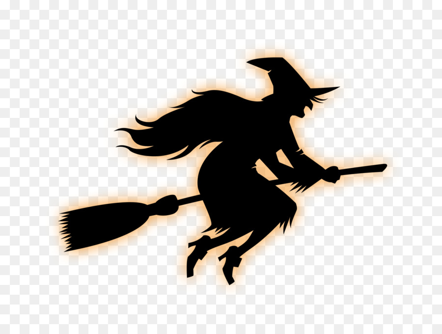 Witchcraft Silhouette Clip art - Flying Witch Silhouette png download - 680...