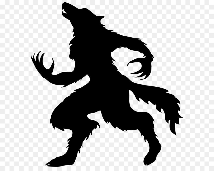 Werewolf Halloween Full moon Gray wolf - Halloween Werewolf Silhouette PNG Clip Art Image png download - 7375*8000 - Free Transparent Werewolf png Download.