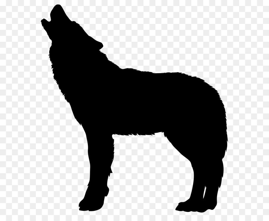 Dog breed Horse Black and white - Howling Wolf Silhouette PNG Transparent Clip Art Image png download - 7197*8000 - Free Transparent Gray Wolf png Download.