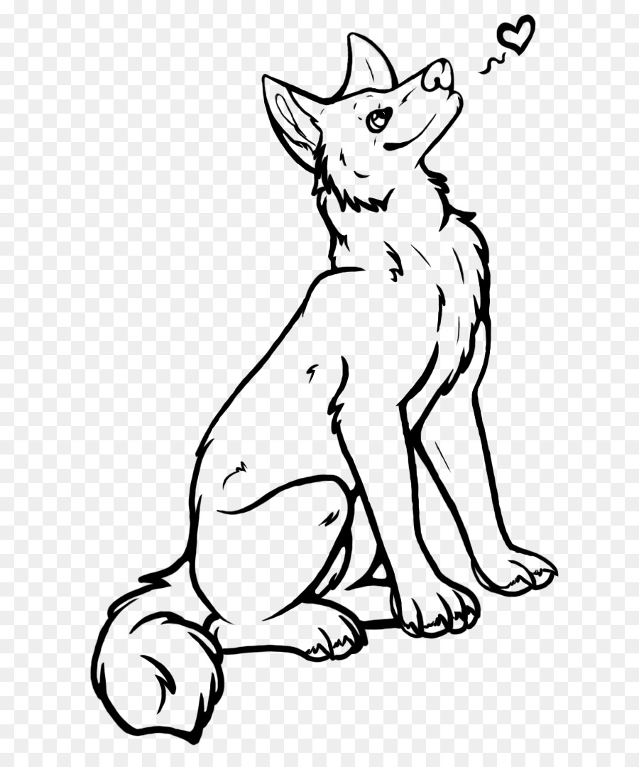 Line art Drawing Gray wolf Sketch - others png download - 719*1079 - Free Transparent Line Art png Download.