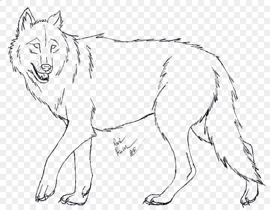 Line art Gray wolf Snarl Drawing Growling - Lineart png download - 1024