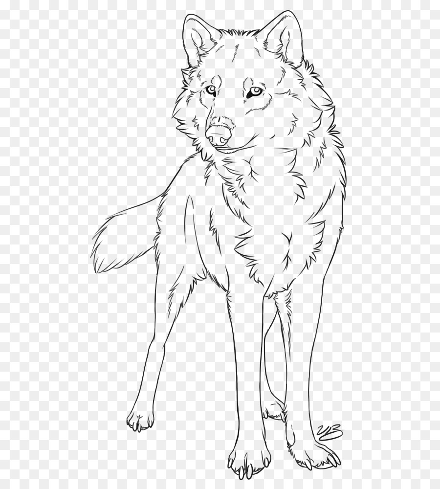 Gray wolf Line art Drawing Painting Sketch - Wolf Tattoo png download - 600*1000 - Free Transparent Gray Wolf png Download.