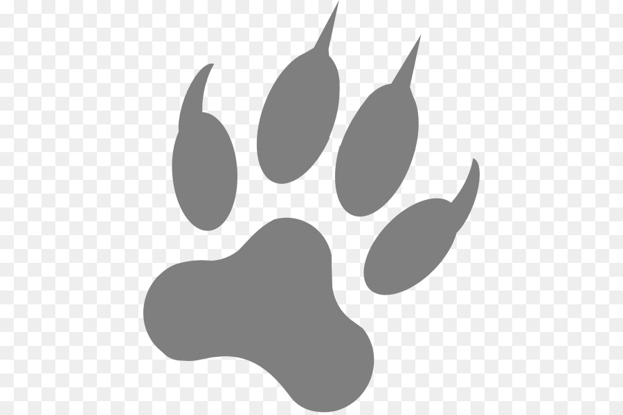 Dog Paw Footprint Claw Clip art - Wolf Vector Art png download - 486*596 - Free Transparent Dog png Download.