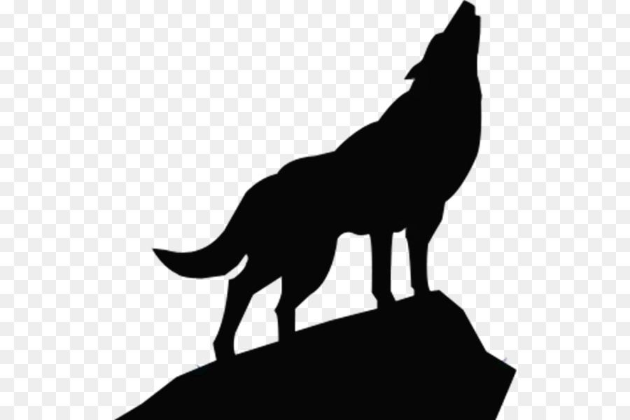 Gray wolf Art Clip art - Silhouette png download - 576*600 - Free Transparent Gray Wolf png Download.