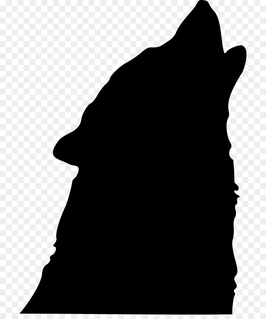 Dog Drawing Silhouette Clip art - black wolf head png download - 768*1065 - Free Transparent Dog png Download.