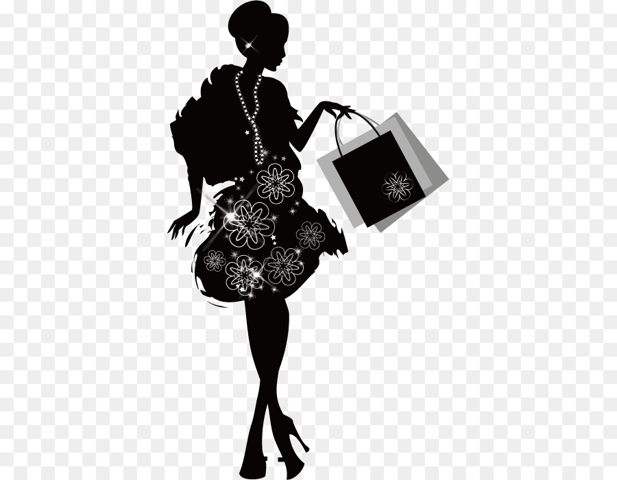 Shopping Fashion woman silhouette png download - 412*700 - Free Transparent  png Download.