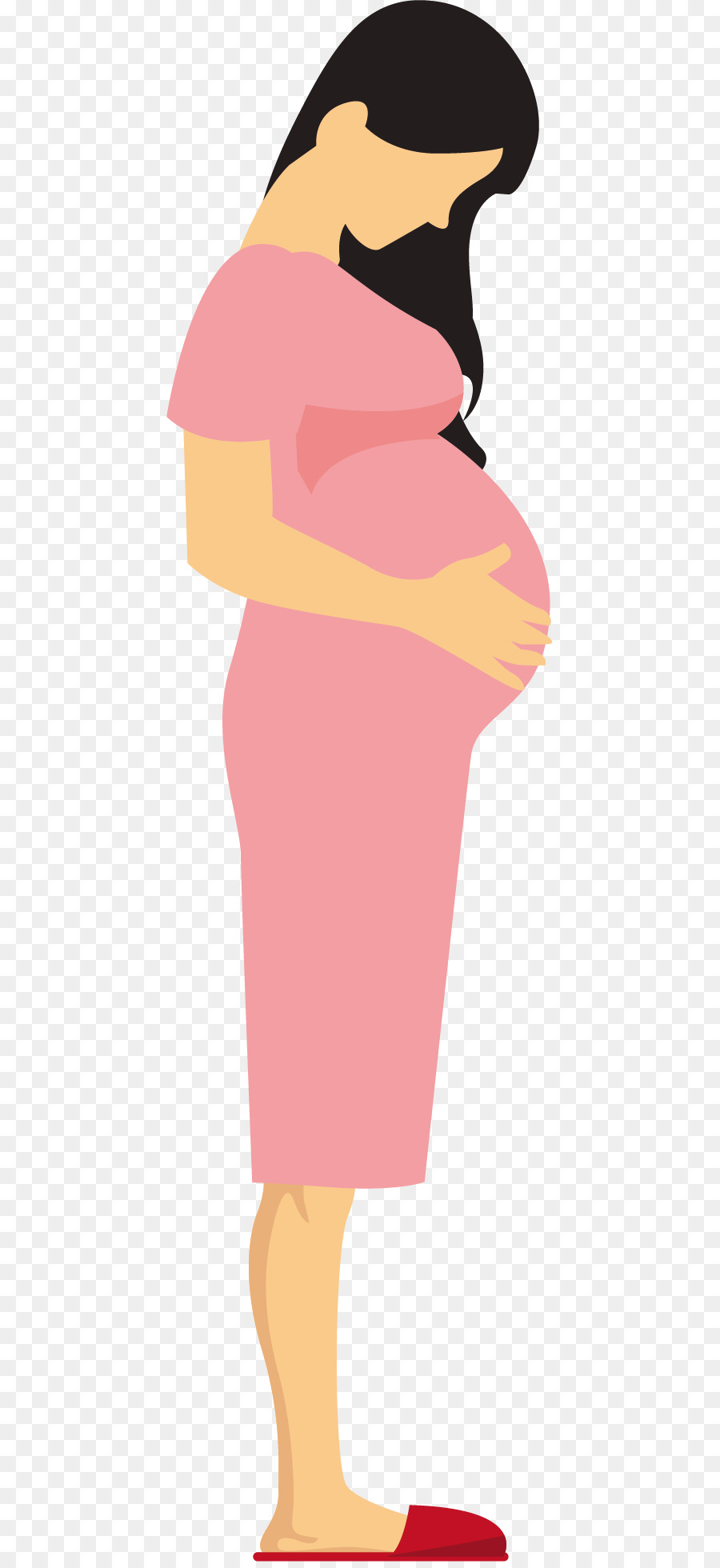 Pregnancy Illustration - Character outline png download - 483*1952 - Free Transparent Pregnancy png Download.