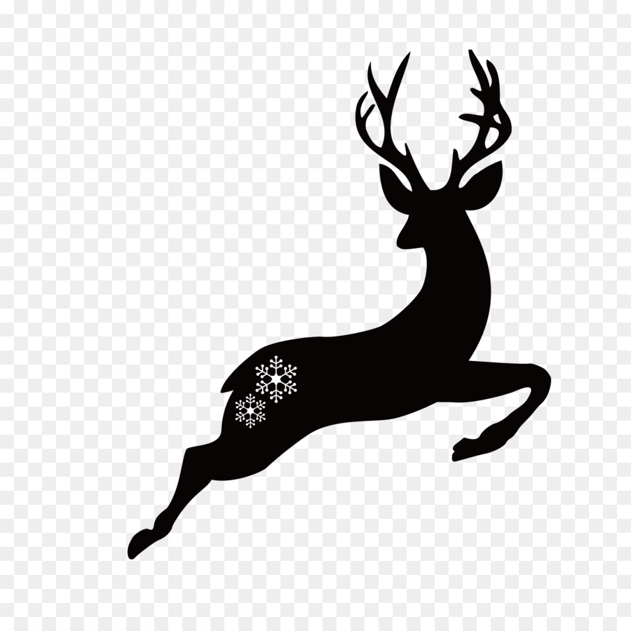 Deer Christmas Illustration - Deer silhouettes png download - 2083*2083 - Free Transparent Deer png Download.