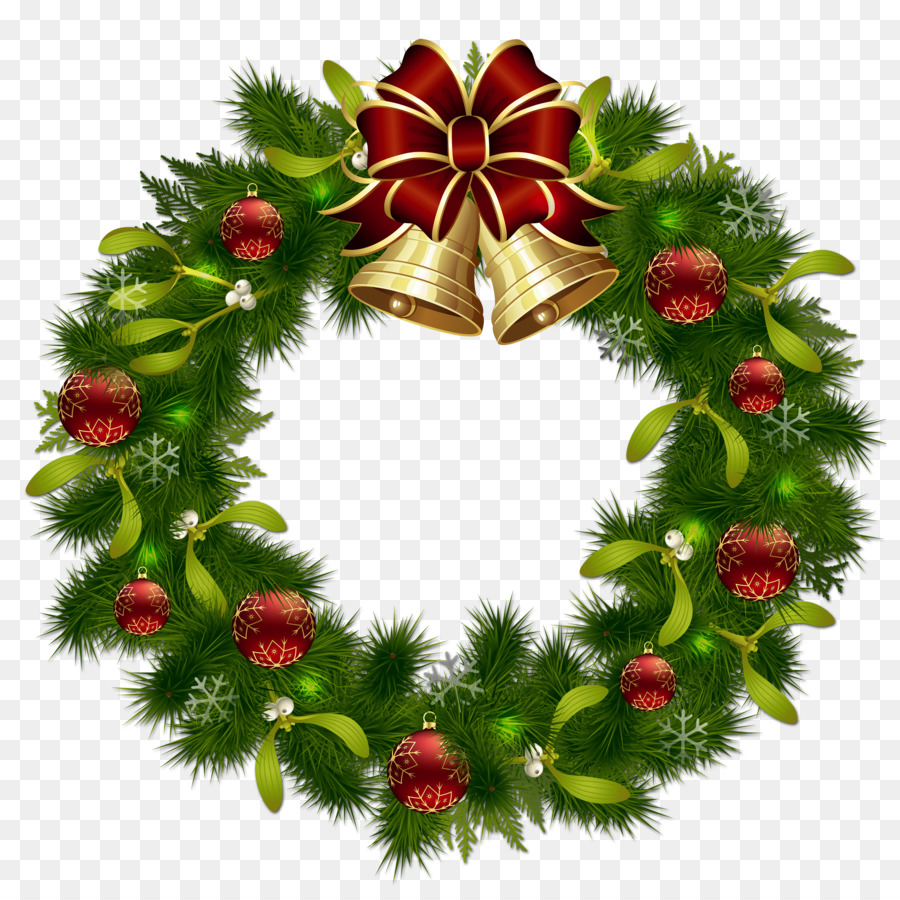 Christmas decoration Wreath Clip art - wreath png download - 4000*3943 - Free Transparent Christmas  png Download.