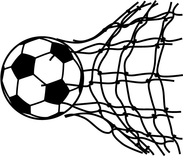 Soccer ball and goal clipart 