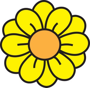 Yellow flower clip art 