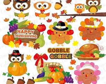 Cute Thanksgiving Turkey Clip Art 