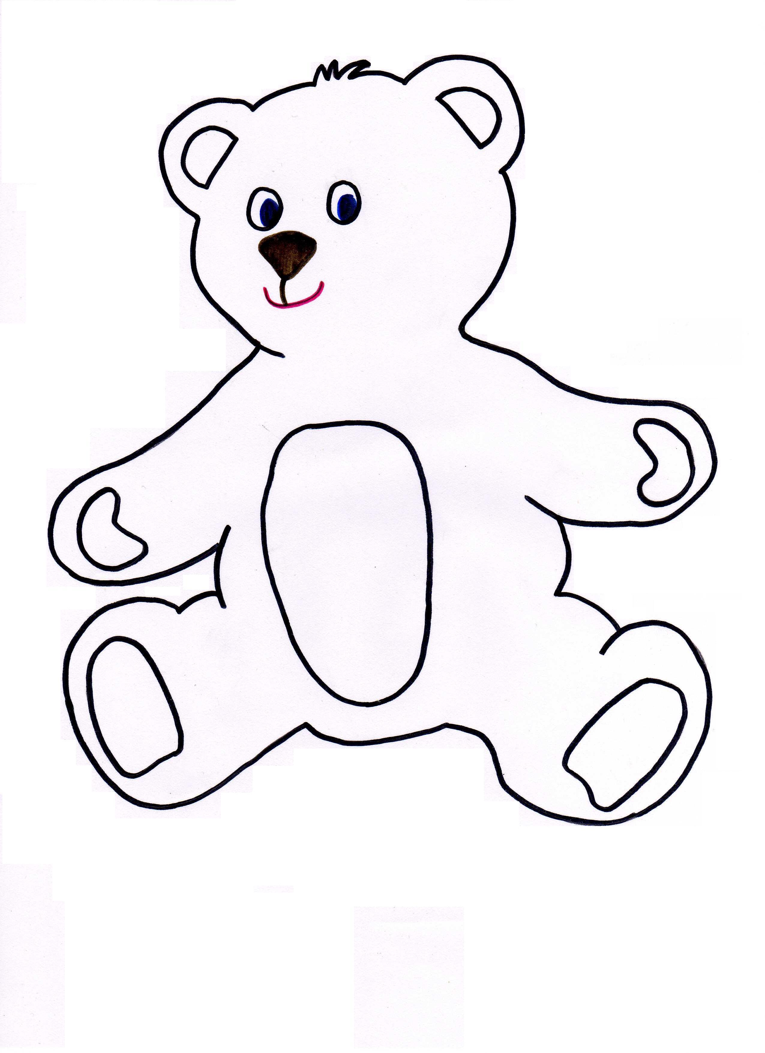 printable teddy bear outline Clip Art Library