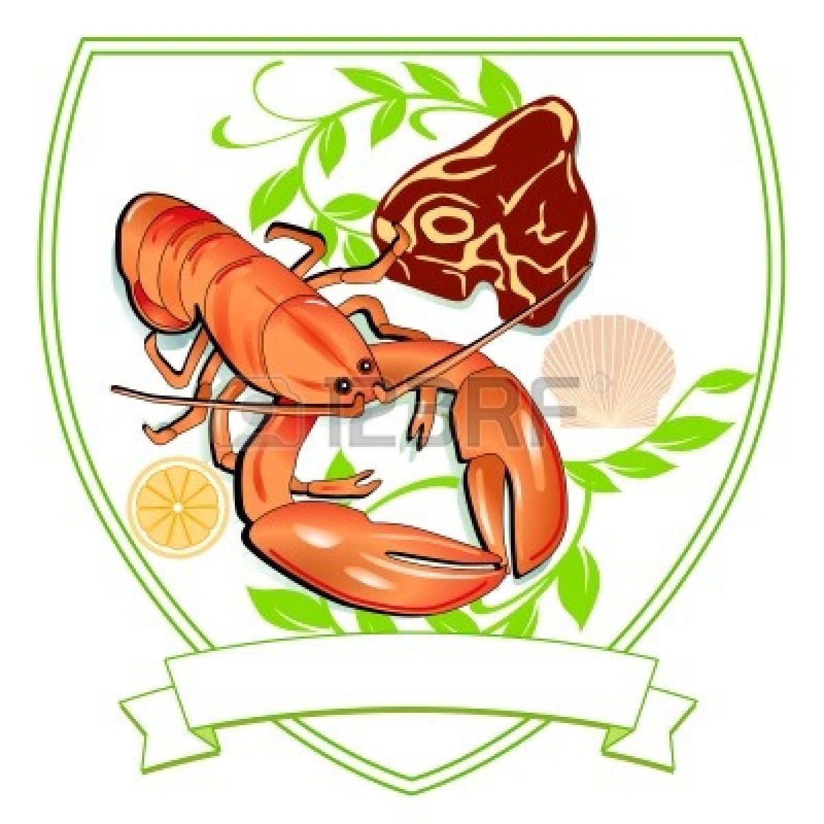 Lobster And Steak Clipart 