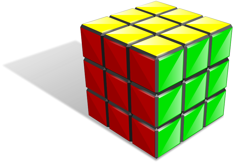 3d cube clipart 