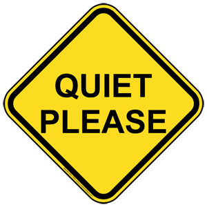 Testing Quiet Please Sign 
