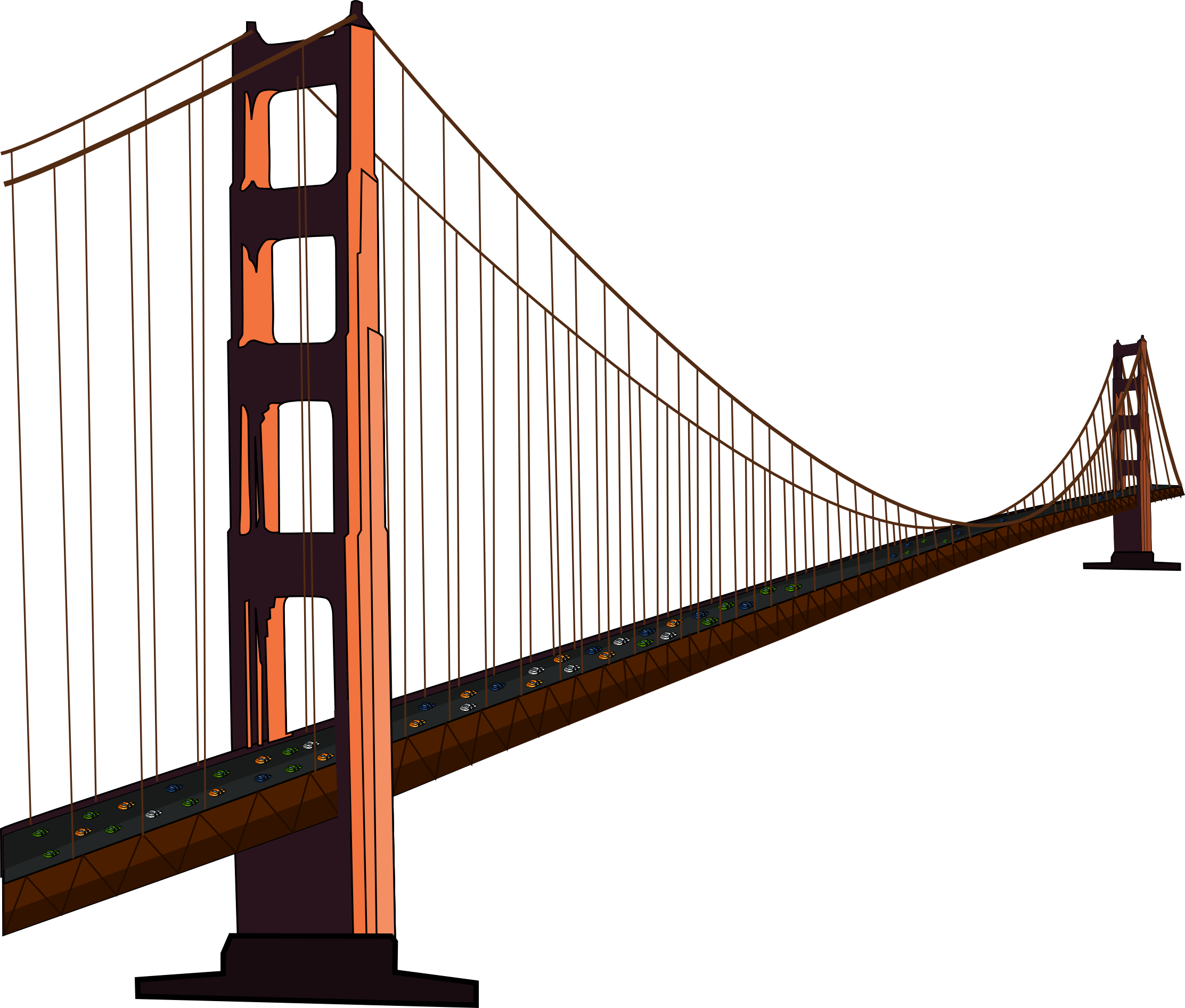 Simple golden gate bridge clipart 