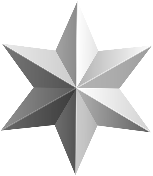 Silver Star Transparent PNG Clip Art Image 