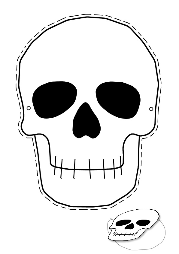 Skeleton Head Template Free