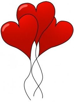 Valentine Red Hearts PNG Clipart 