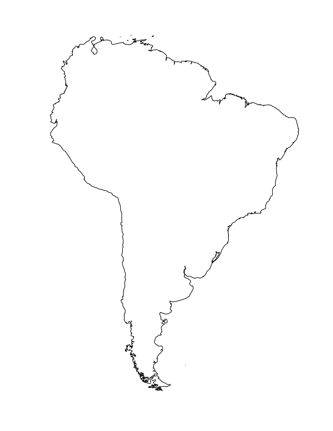 South America Map Physical Blank Clip Art Library