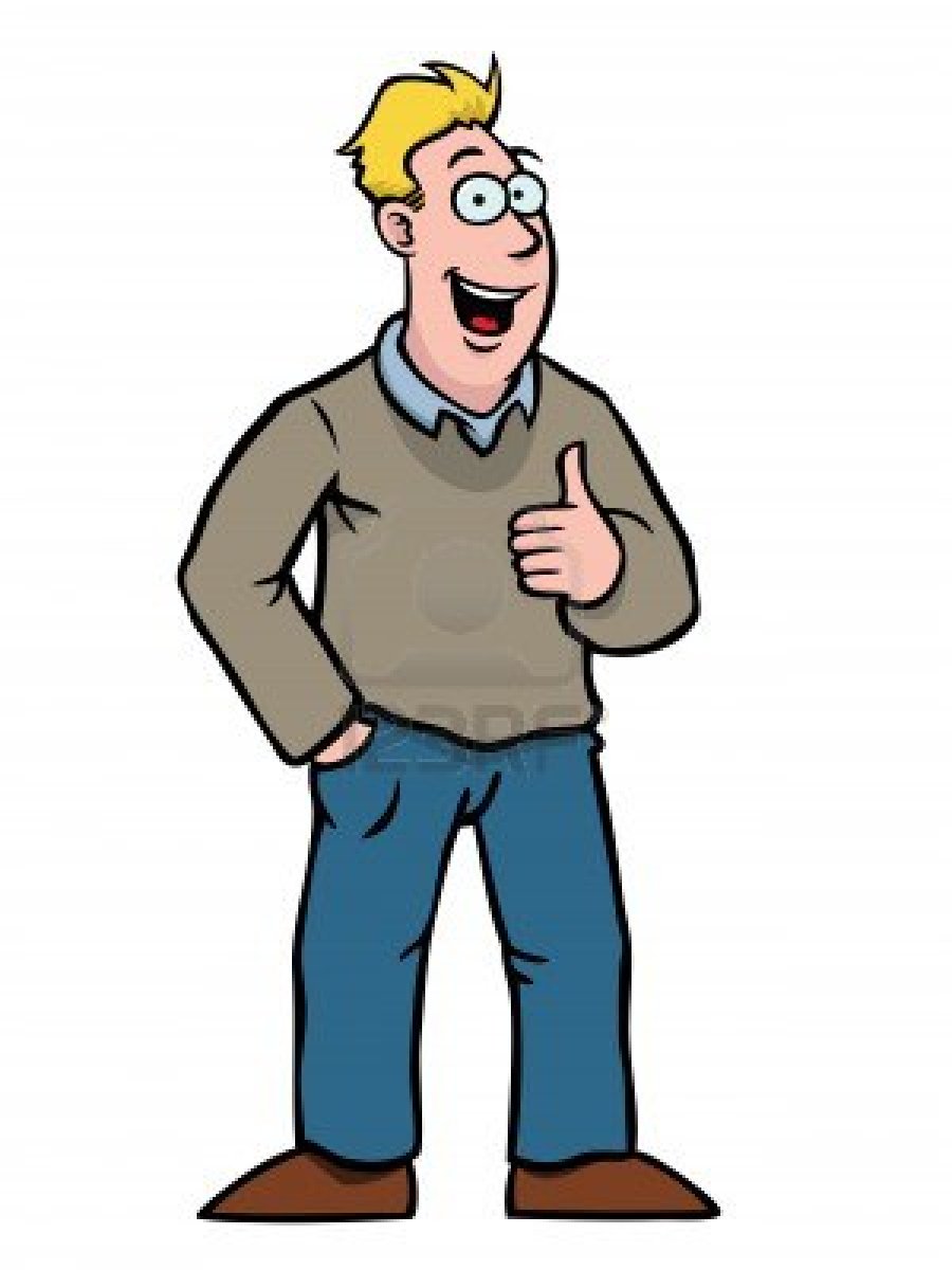 Man with thumbs up clipart 
