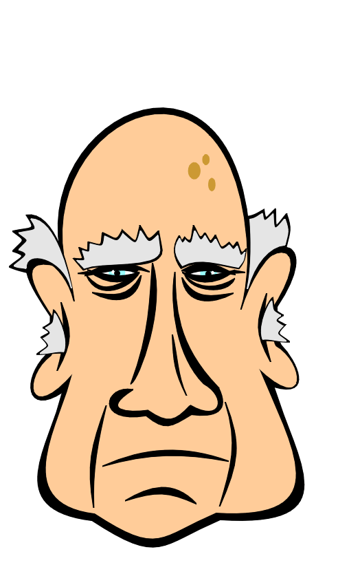 Sad Old People Cartoon 