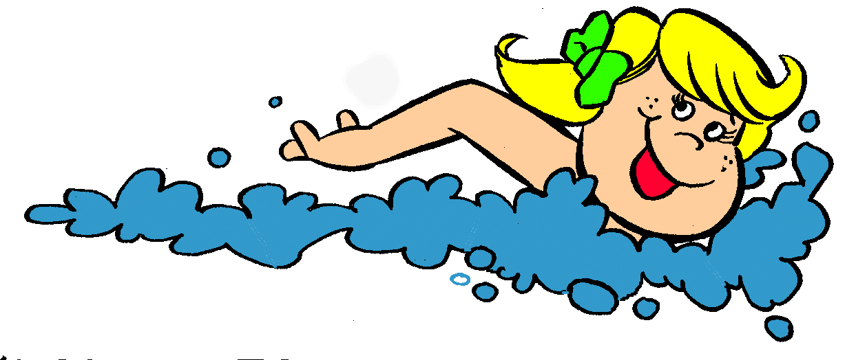 Cartoon Girl Swimming 