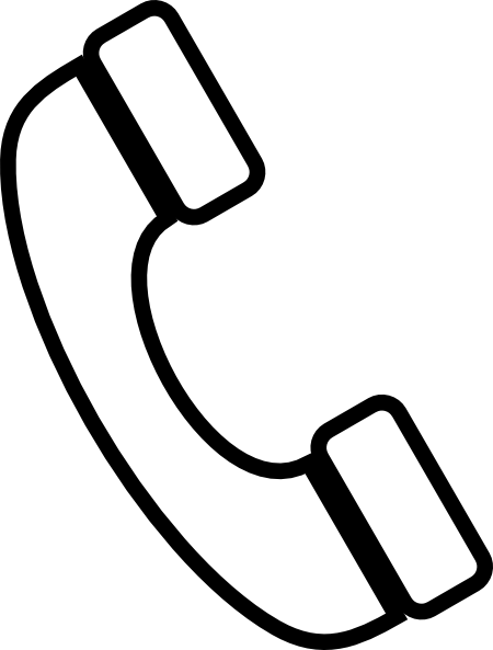 Telephone clipart black andd white transparent background 