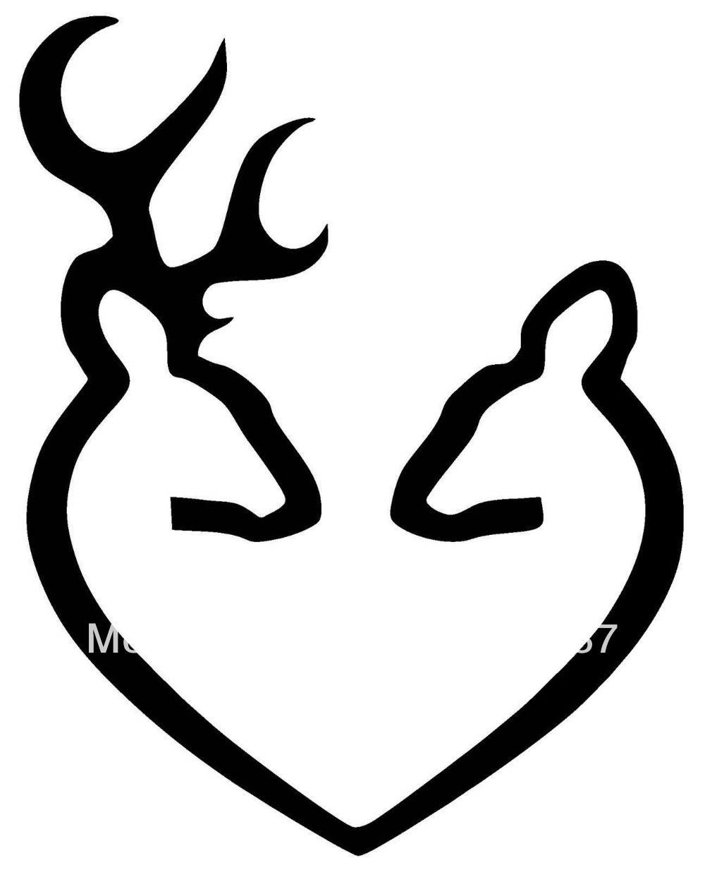 buck and doe heart tattoo - Clip Art Library