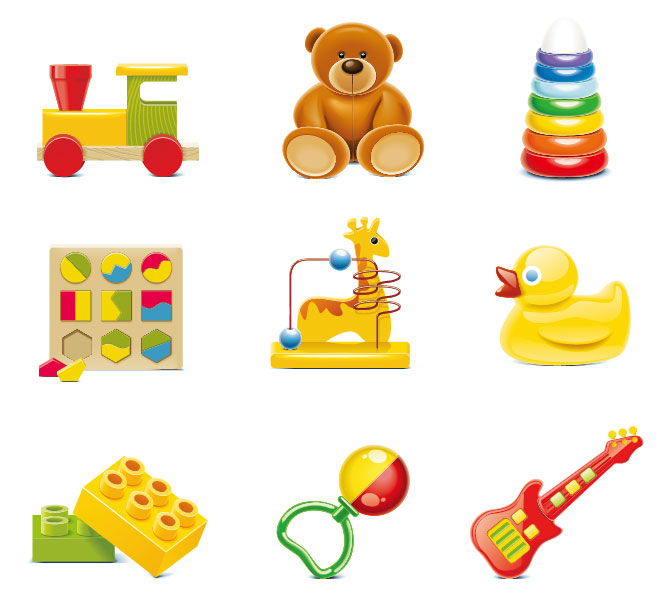 Kid toys background clipart free 