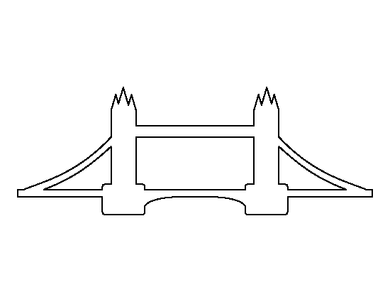 London Bridge pattern. Use the printable outline for crafts 