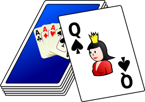 Card games clipart outline 