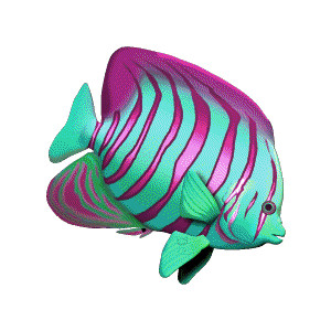 Tropical Fish Stencil Image 
