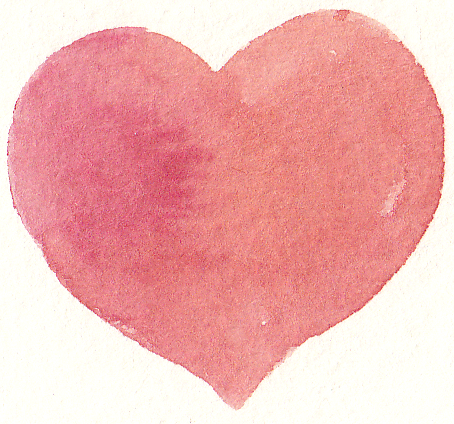 Watercolor painting Hearts Clip Art