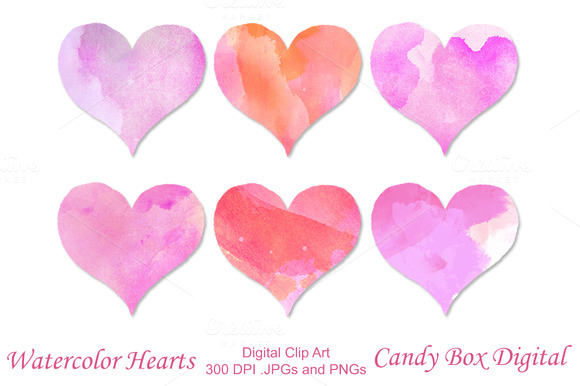 59+ Watercolor Heart Clipart 