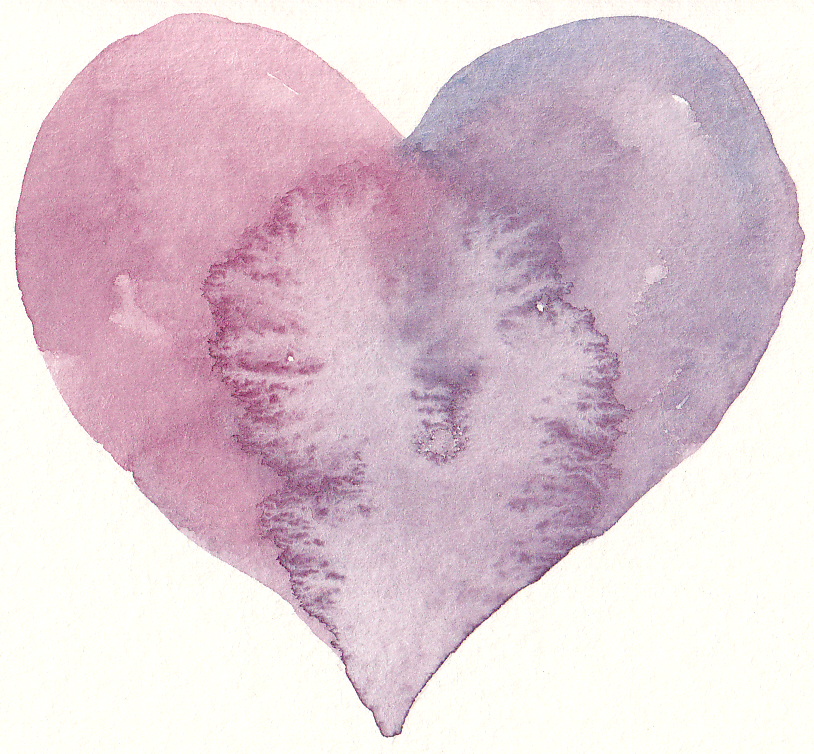 Watercolor heart clipart 