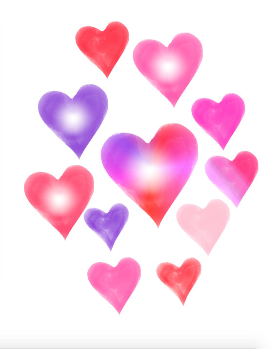 Heart Clip Art Clipart Digital Download by PrettyDigitalPenny 