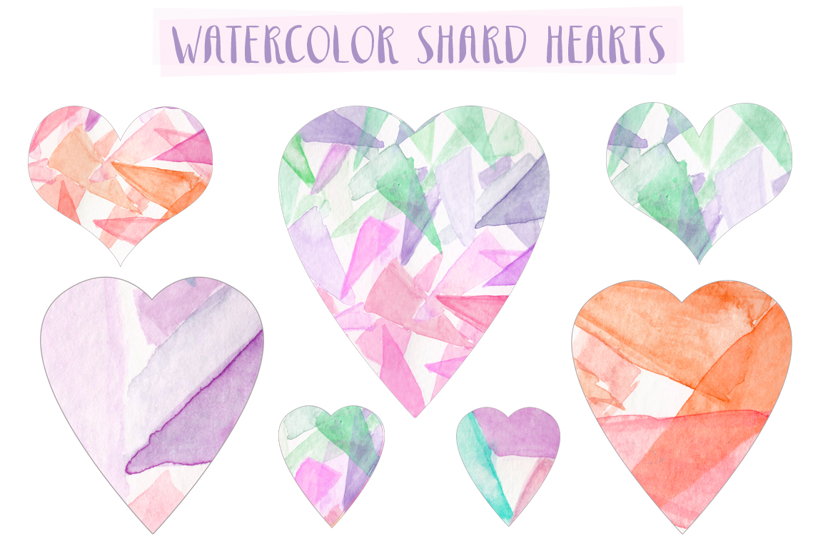 Watercolor Heart Clip Art 