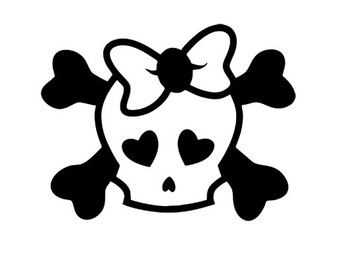 girl skull silhouette svg dxf file instant download silhouette 