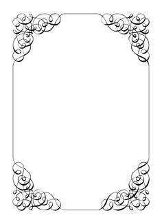 Free vintage clip art image: Calligraphic frames and borders 
