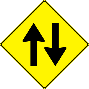 Paulprogrammer Yellow Road Sign Two Way Traffic Clip Art at Clker 