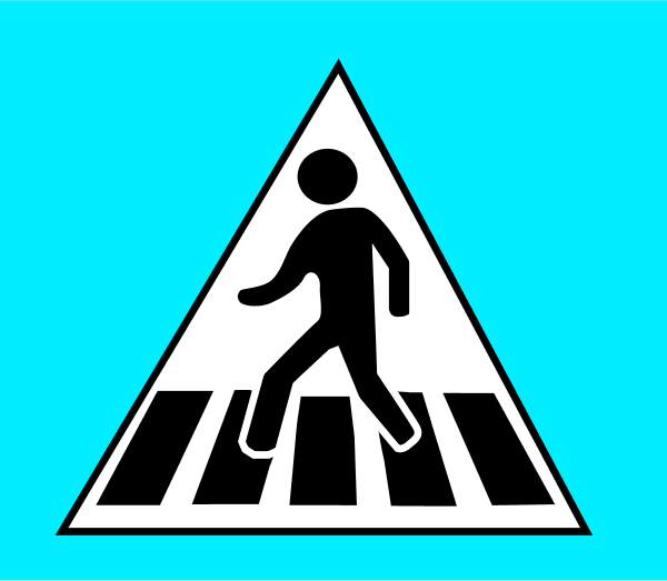 Traffic Sign Triangle Cross 