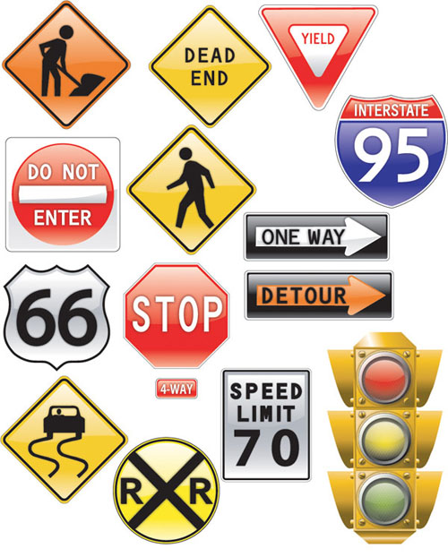 Traffic rules clipart 