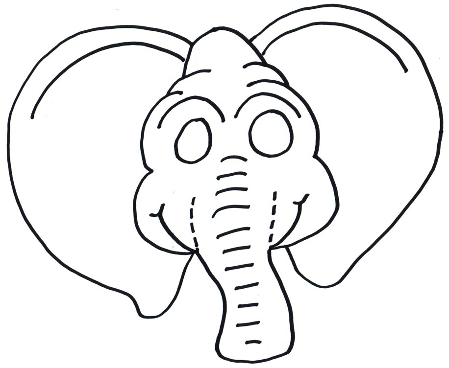 elephant masks templates free - Clip Art Library